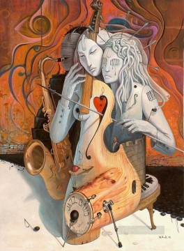  Music Painting - women as musical instruments Fantasy